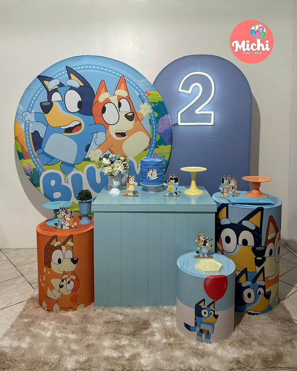 Kit 4 Bluey  - Michi Pegue e Monte