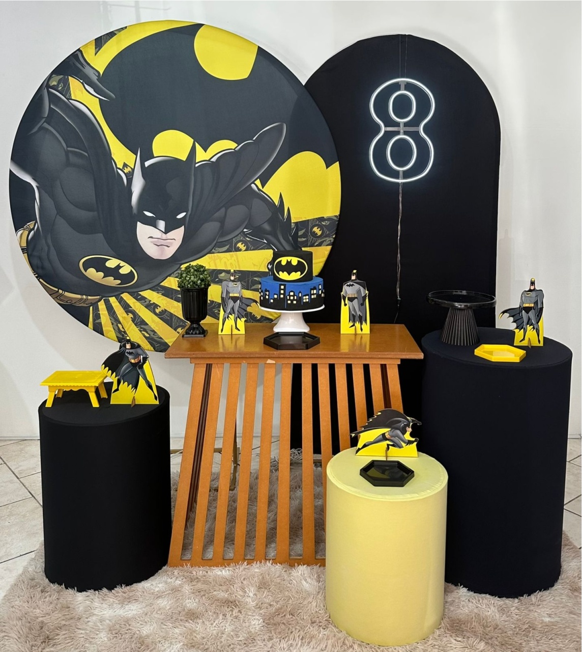 Kit 4 Batman Com Mesa Ripada - Michi Pegue e Monte