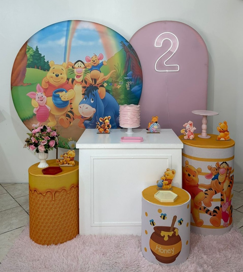 Kit 4 Ursinho Pooh Menina   - Michi Pegue e Monte
