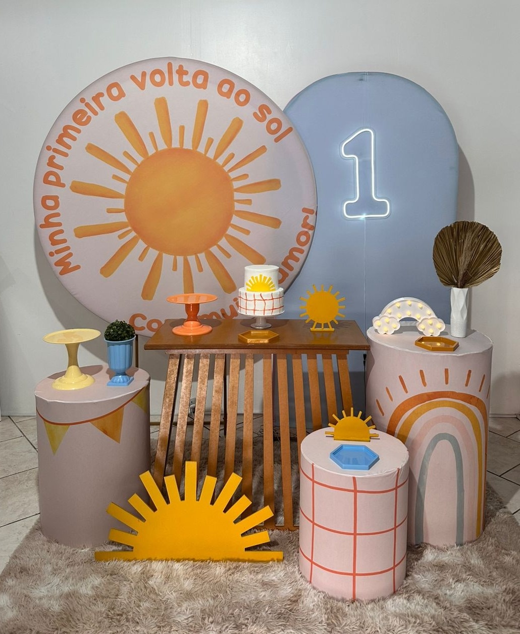 Kit 4 Minha Volta Ao Sol Menino Com Mesa Ripada - Michi Pegue e Monte