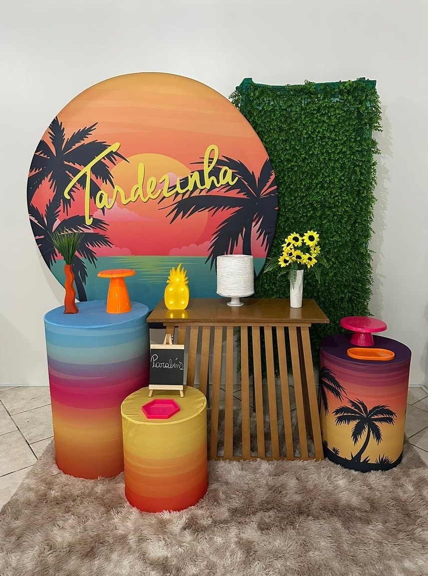 Kit Tardezinha Mesa Ripada E Muro Verde   - Michi Pegue e Monte