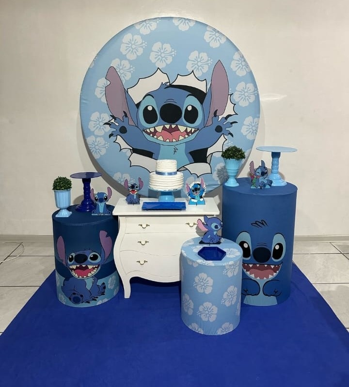 Kit 2 Stitch Azul - Michi Pegue e Monte
