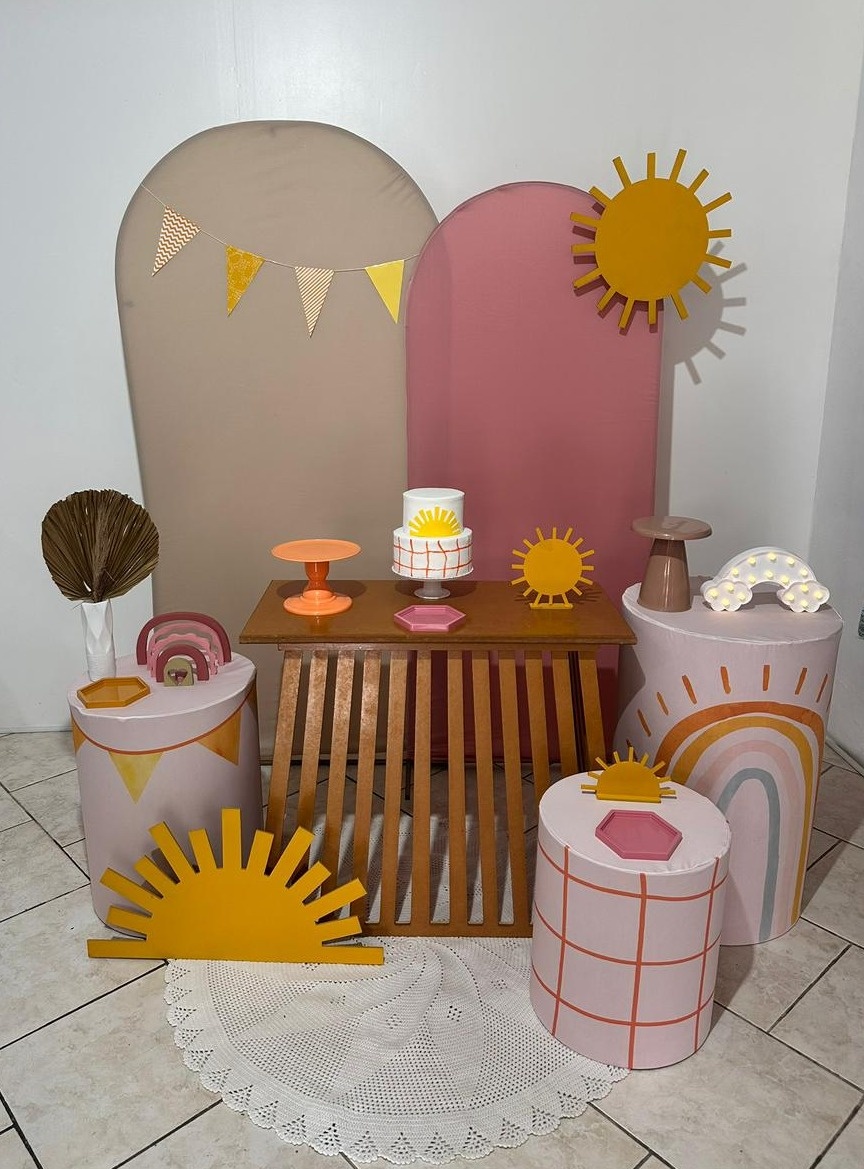  Kit Volta Ao Sol Menina Mesa Ripada - Michi Pegue e Monte