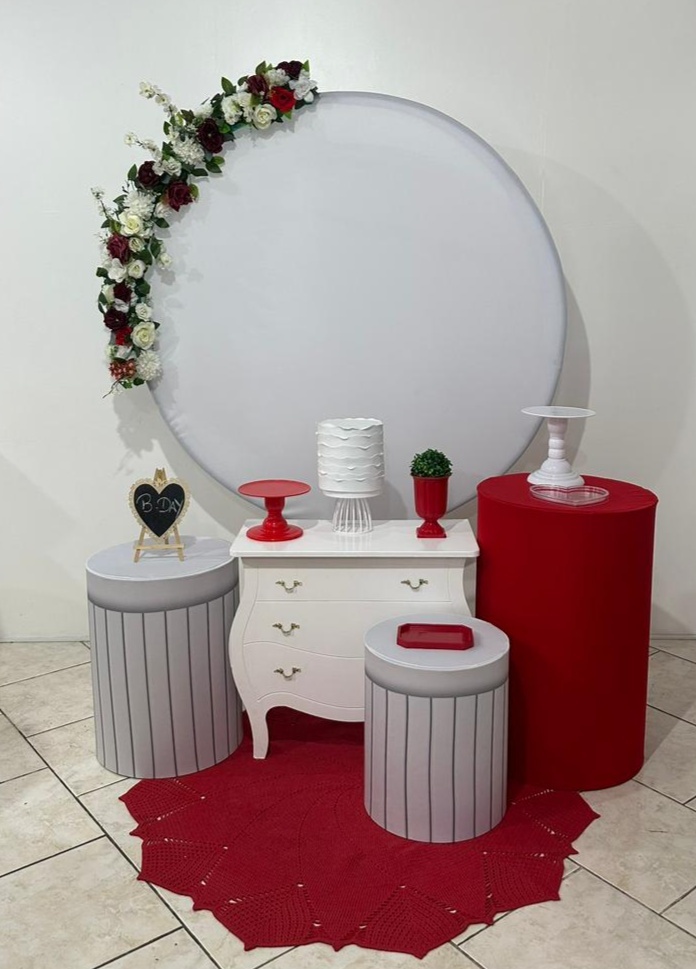 Kit 2 Vermelho E Branco  - Michi Pegue e Monte