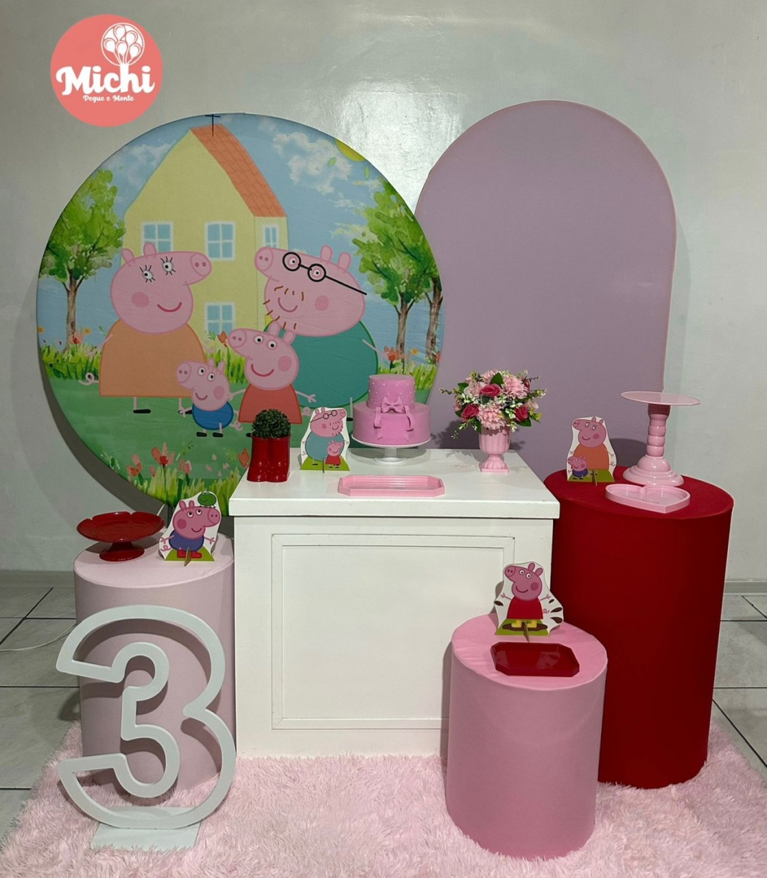 Kit 4 Peppa Pig   - Michi Pegue e Monte