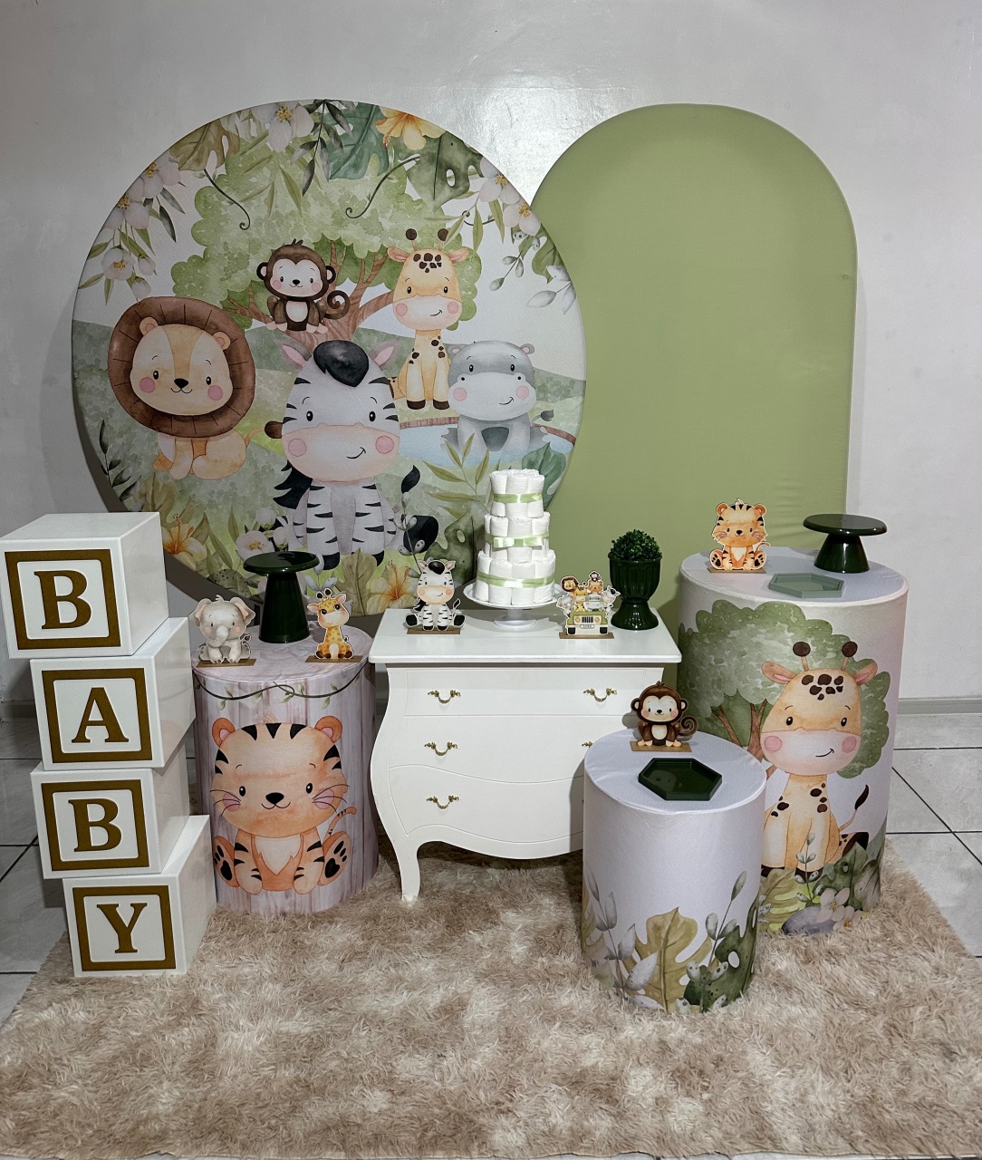 Kit 3 Safari Baby Modelo 2 Cubos  - Michi Pegue e Monte
