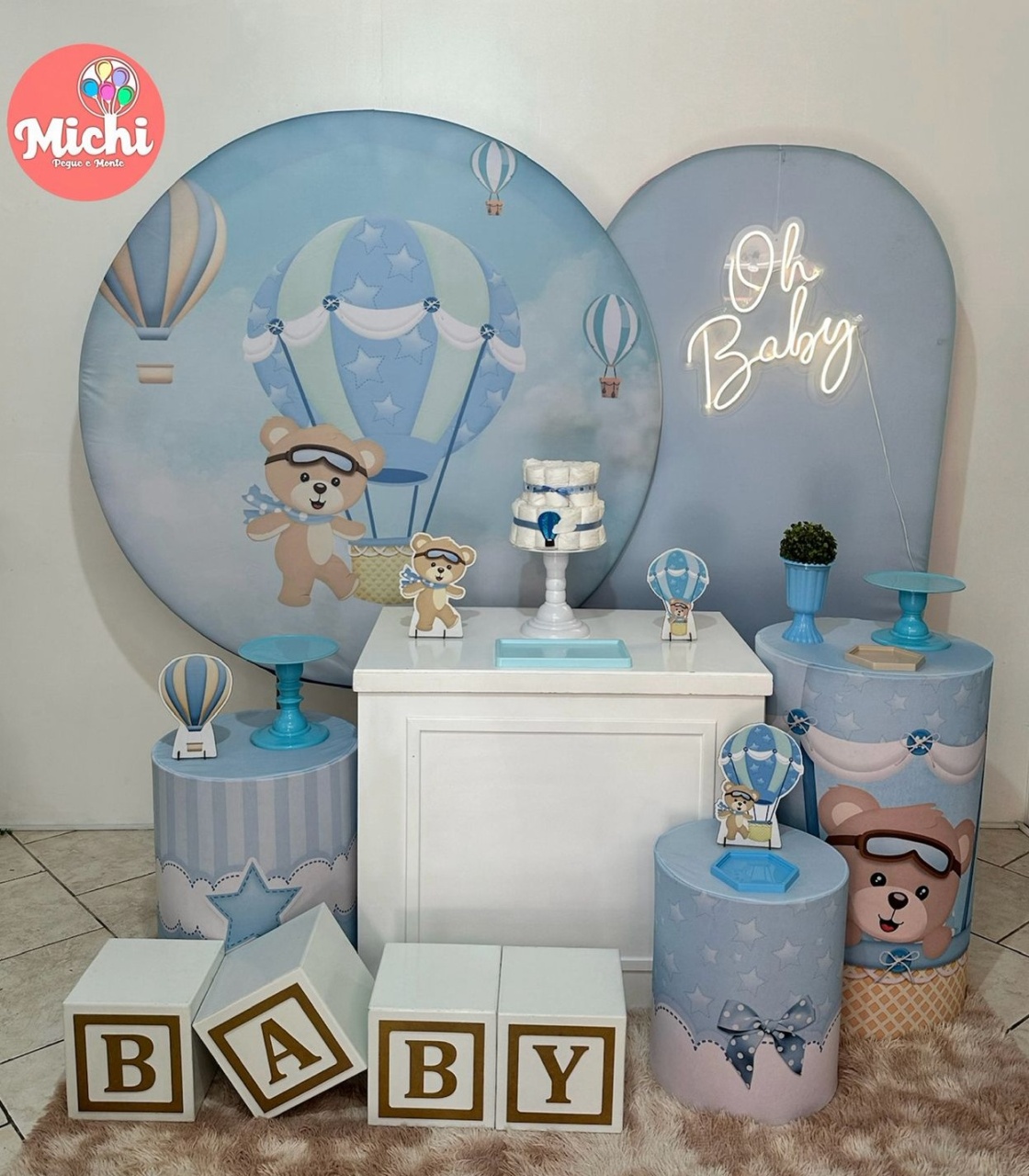 Kit 4 Ursinho Baloeiro    - Michi Pegue e Monte