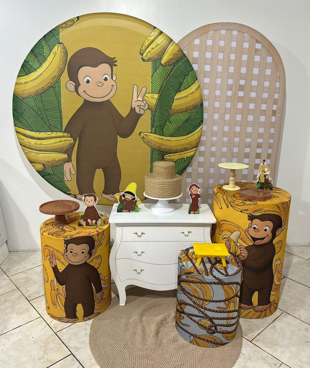 Kit 3 George E Curioso Painel Rustico - Michi Pegue e Monte