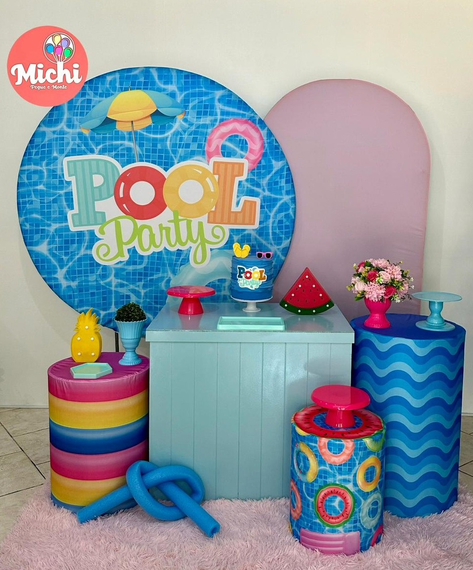 Kit 4 Pool Party Menina  - Michi Pegue e Monte