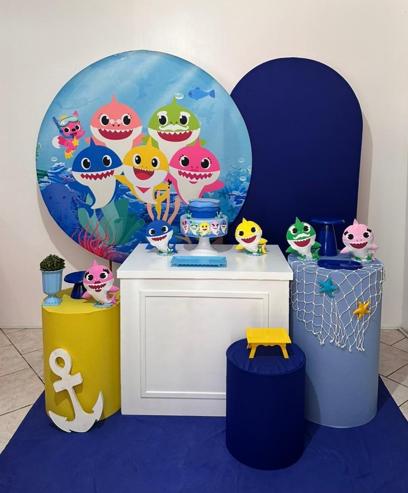 Kit 4 Baby Shark Menino  - Michi Pegue e Monte