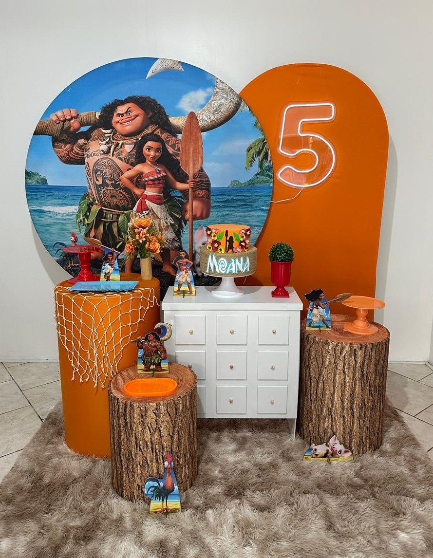 Kit 3 Moana Com Número Led - Michi Pegue e Monte
