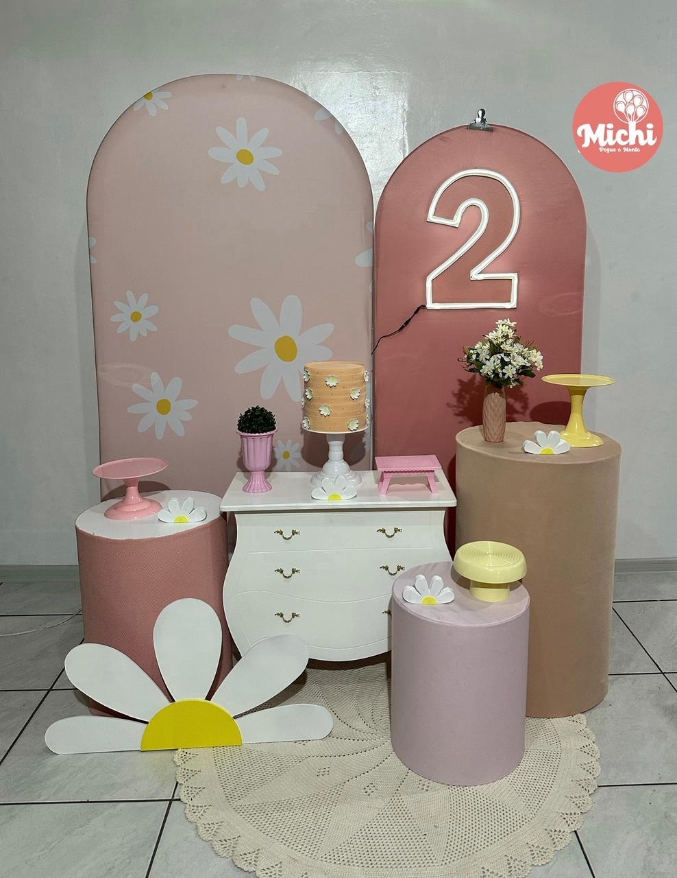 Kit Margarida Com Led - Michi Pegue e Monte