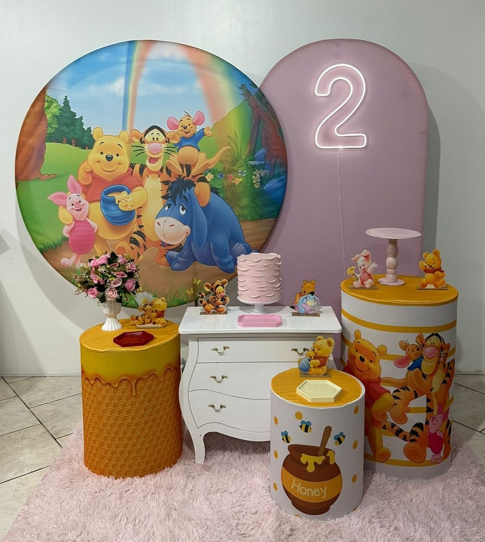 Kit 3 Ursinho Pooh Menina  - Michi Pegue e Monte
