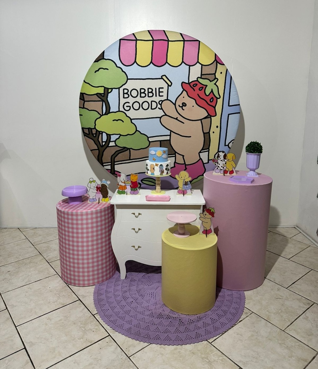 Kit 2 Bobbie Goods Com Capa Xadrez Rosa - Michi Pegue e Monte