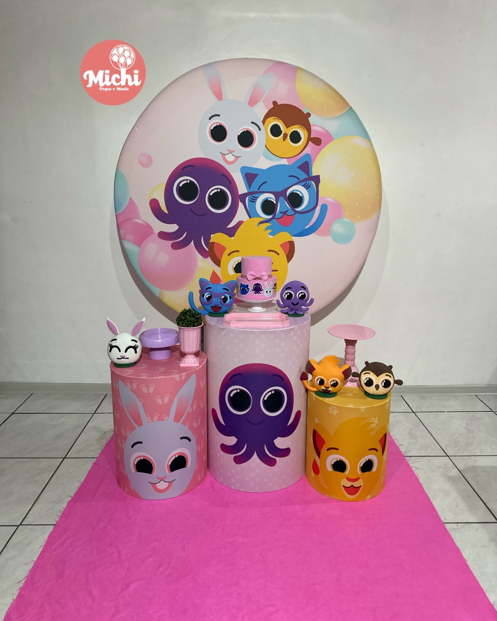 Kit 1 Bolofofos Menina Capas Estampada  - Michi Pegue e Monte