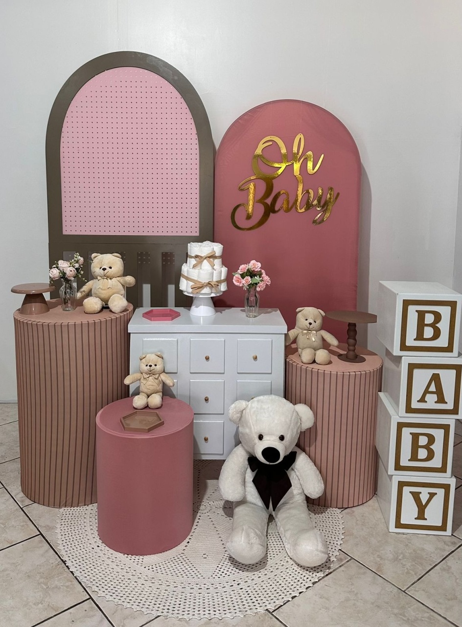 Kit Oh Baby Rosa Com Comoda - Michi Pegue e Monte