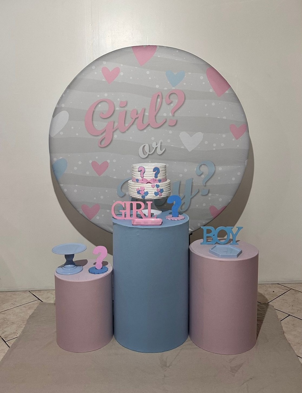 Kit 1 Chá Revelação Azul E Rosa  - Michi Pegue e Monte