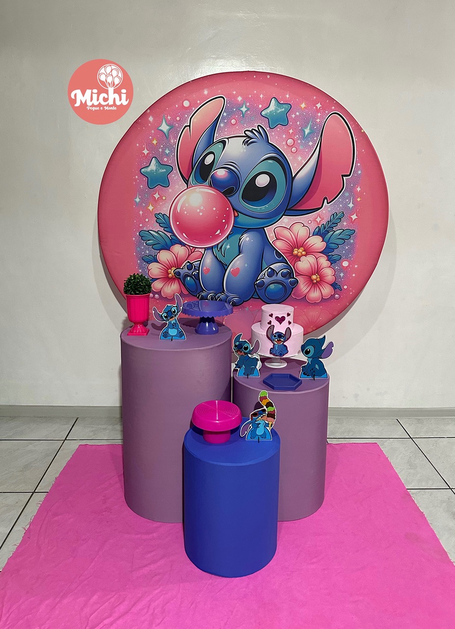 Kit 1 Stitch Rosa  - Michi Pegue e Monte