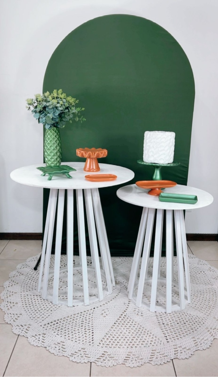 Composição Verde Com Terracota - Mesas Rústicas - TudFestas