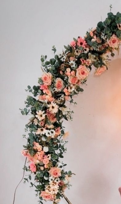 Coluna de Flores Rosa - TudFestas