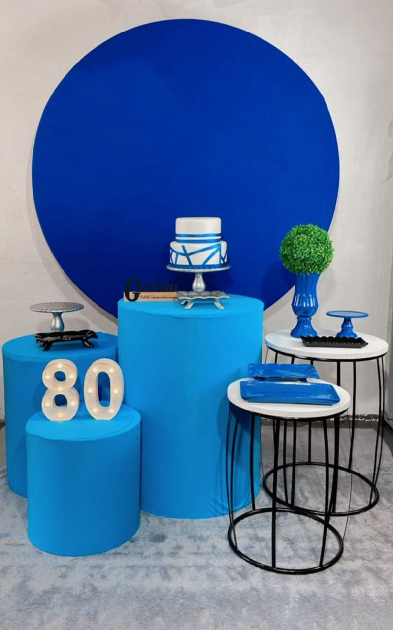 Kit Ouro Azul Liso - TudFestas