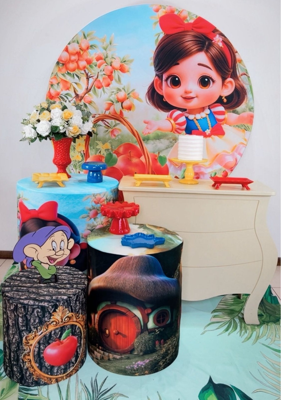 Kit Prata Branca de Neve Baby - Modelo 4 - TudFestas