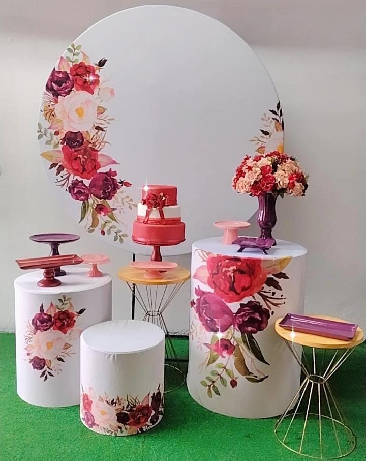 Kit Ouro Floral Marsala - TudFestas