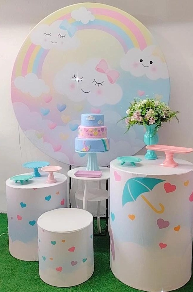 Kit Prata Chuva de Amor - TudFestas