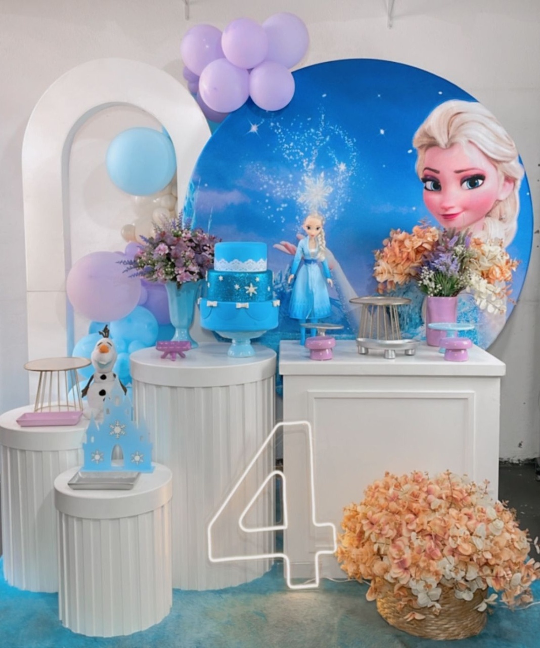 Composição Frozen - Cilindros Ripados + Portal - TudFestas
