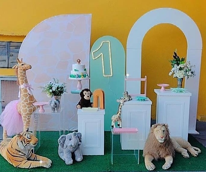 Safari Rosa Composição - Modelo 5 - TudFestas