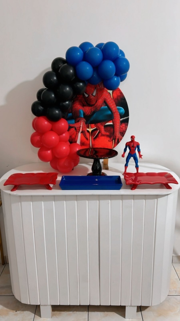 Kit Rubi Homen Aranha-Com Mesinha - TudFestas