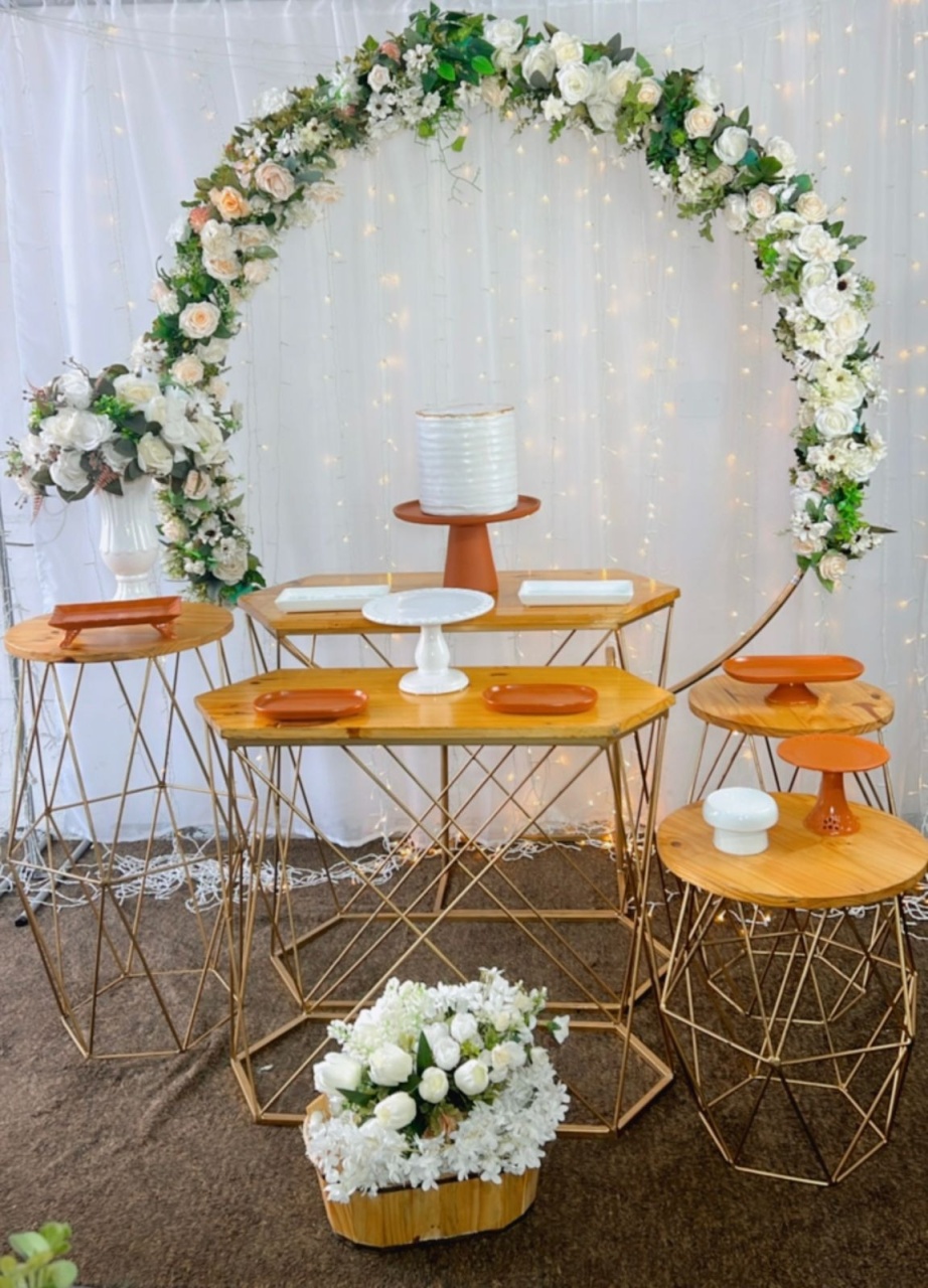 Composição Casamento Terracota E Branco  - TudFestas