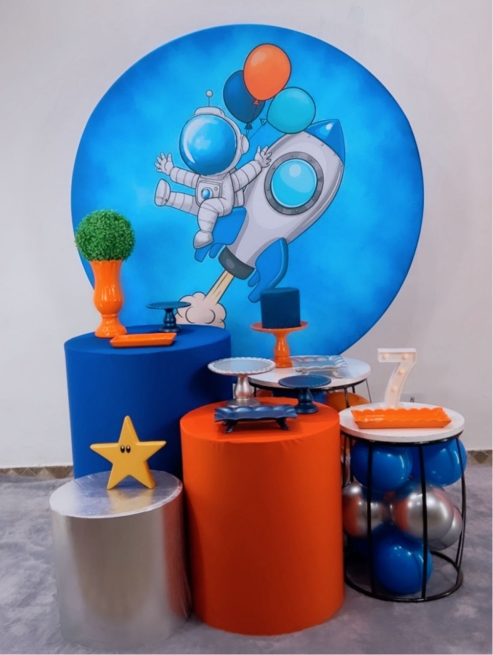 Kit Ouro Astronauta Azul - TudFestas