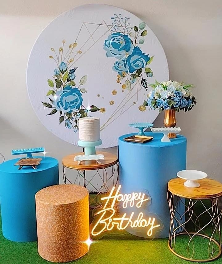 Kit Diamante Floral Azul Claro  - TudFestas