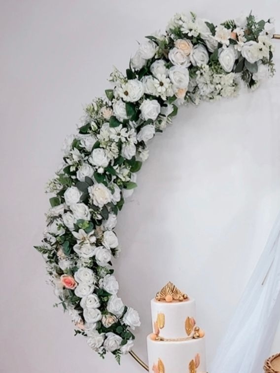 Coluna de Flores Branca - TudFestas