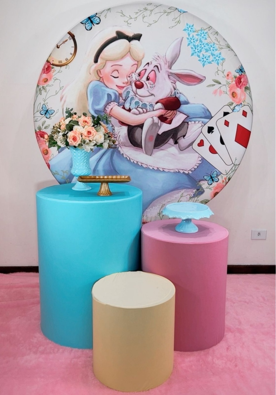 Kit Promocional Alice No País das Maravilhas - Painel Cartas - TudFestas