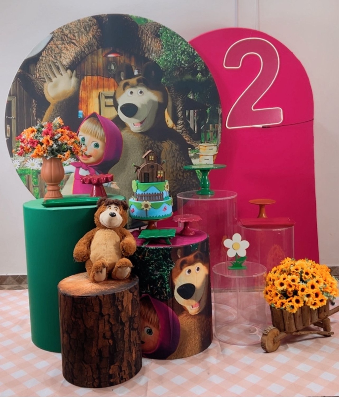 Masha E O Urso Composição - Modelo 1 - TudFestas