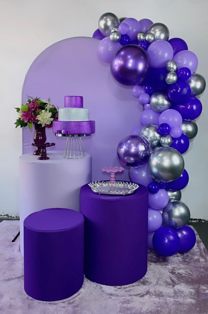 Composição Roxo Com Lilás  - Peças de Luxo - TudFestas