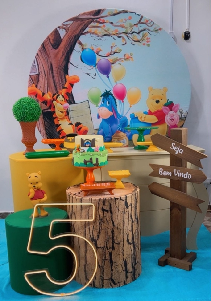 Kit Diamante Ursinho Pooh - Modelo 2 - TudFestas