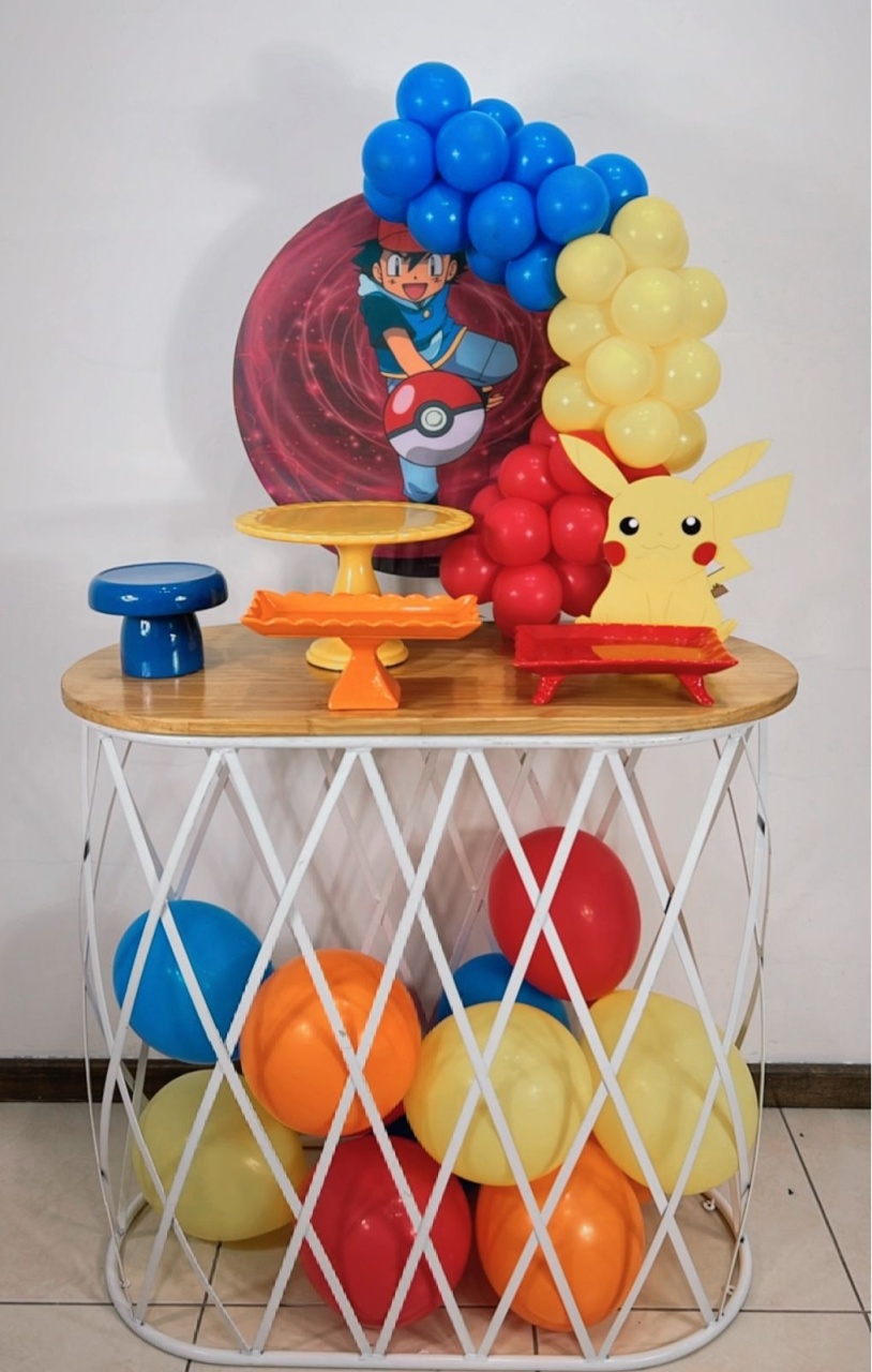 Kit Rubi Pokemon-Com Mesinha  - TudFestas