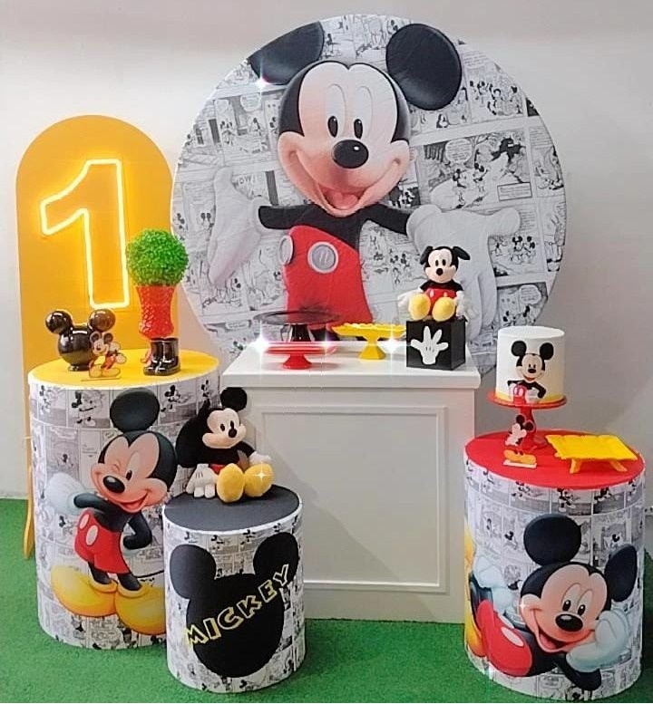 Kit Diamante Mickey Fundo Branco  - TudFestas