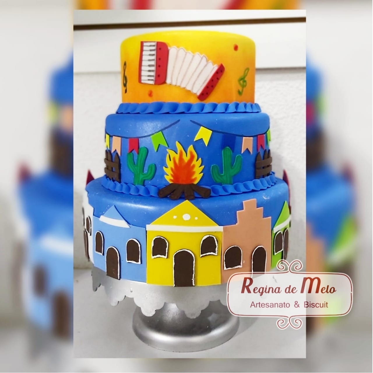 Bolo Fake Festa Junina 2 - TudFestas