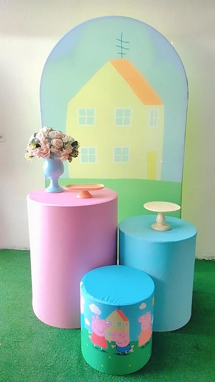 Kit Promocional Peppa Pig - Painel Romano - TudFestas