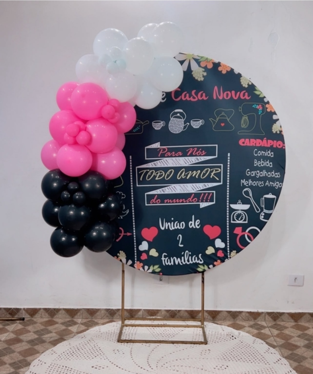 Arco de Balões - Venda (Mini Arco de Balões) Chá de Cozinha - TudFestas