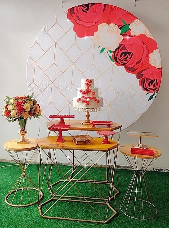 Composição Floral Vermelho Pl - TudFestas