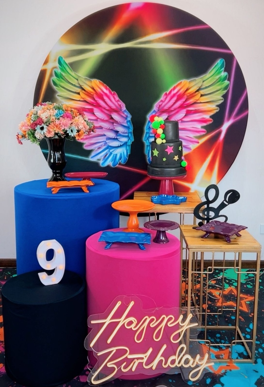 Kit Diamante Neon Asas - TudFestas