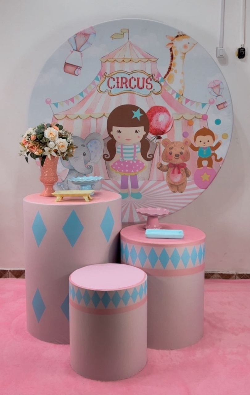 Kit Bronze Circo Rosa - TudFestas