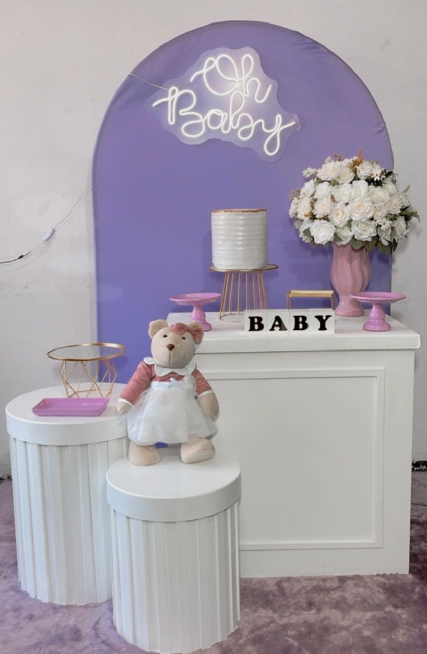 Composição Chá de Bebe - Lilás   - TudFestas