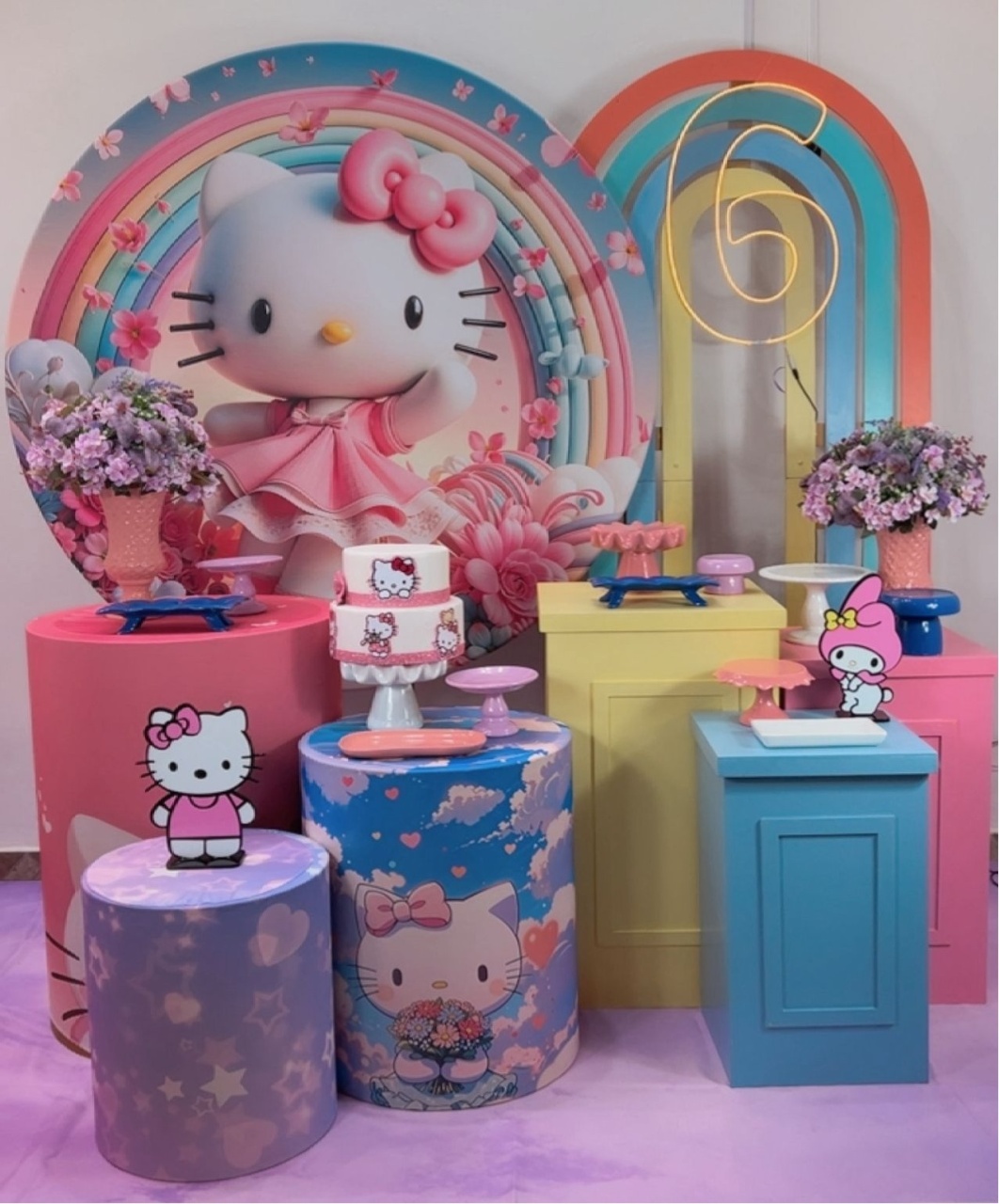Hello Kitty Rosa Composição - Modelo 2 - TudFestas