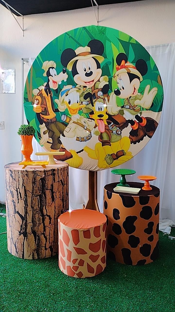 Kit Bronze Mickey Safari Turma - TudFestas